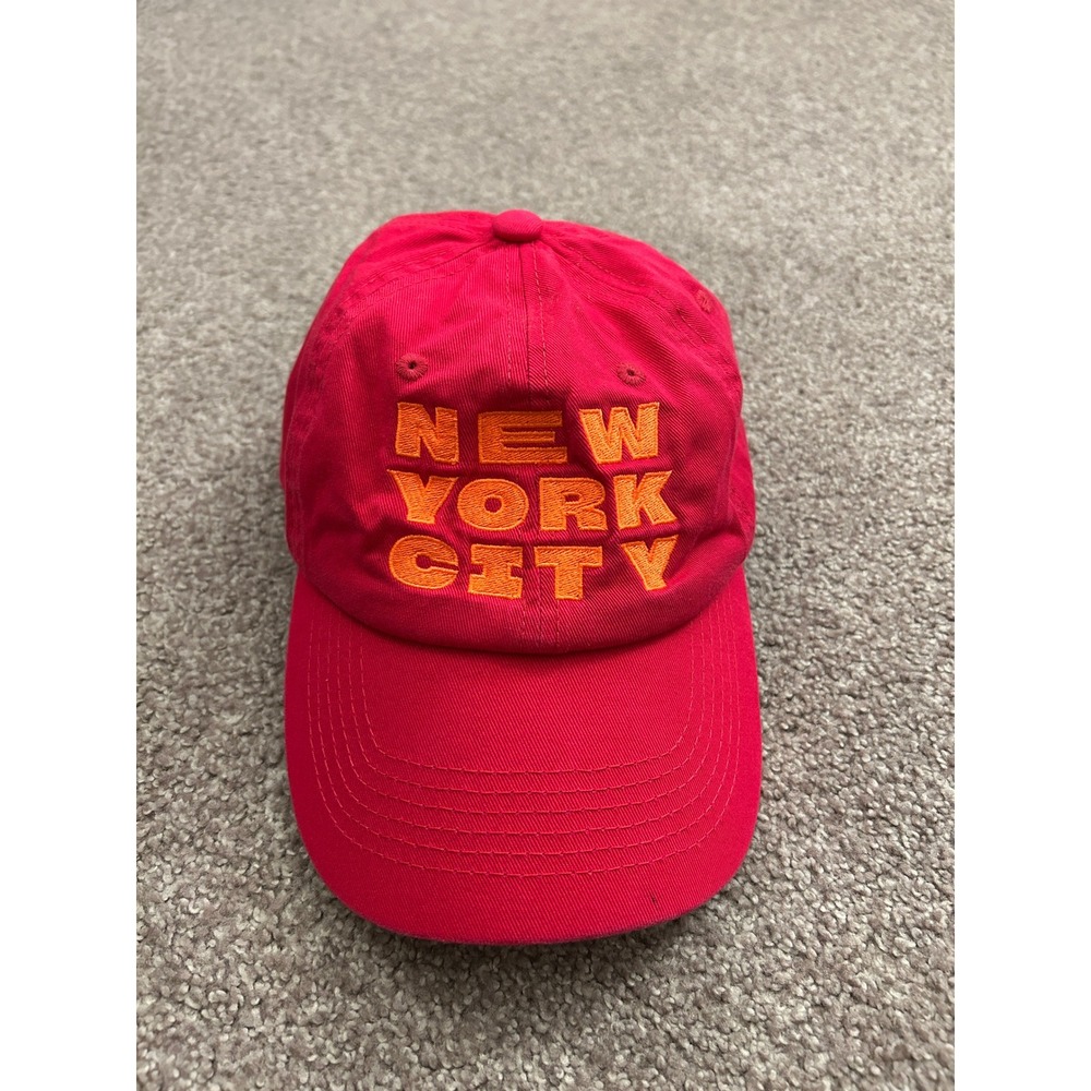 VTG USA Premium Headwear New York City Hat Unisex OSFA Red Excellent Embroidered